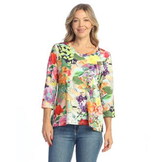 UMGEE SOFT V-NECK TOP W/ SIDE SLITS