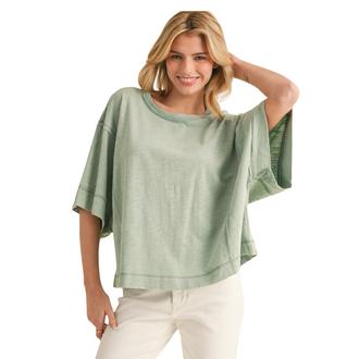 REMONTE Washing Cotton Cropped Top