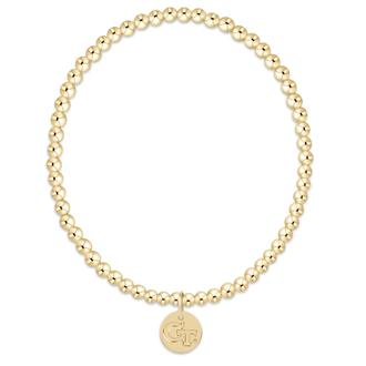 ENEWTON JEWELRY ecollegiate classic gold 3mm bracelet - ga tech disc